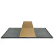 Squat Rack, Convex Weightlifting Deadlift Platform (Bamboo Wood Board, Rubber Floor Mat 6cm)