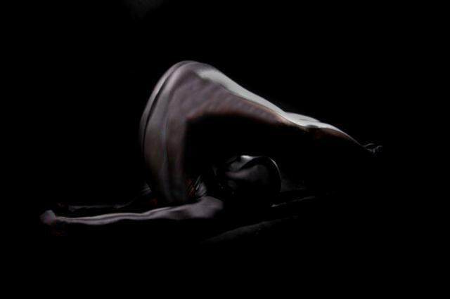 COS dress Black Ice Silk conjoined all-inclusive tights black man shadow props ZENTAI