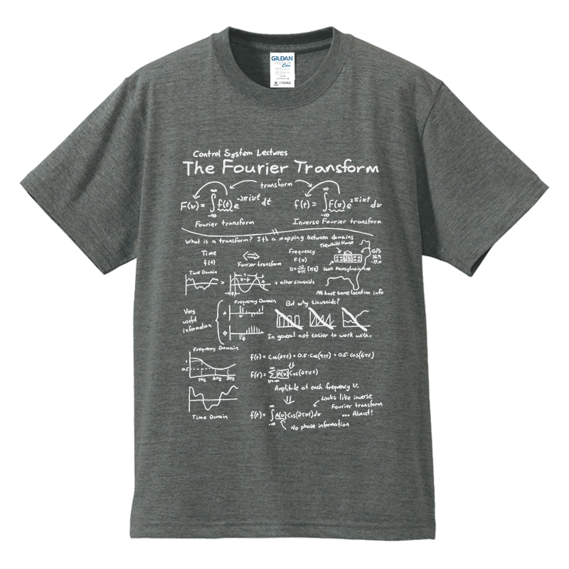 Science Fourier Transform Physics Formulas Probability Theory Science and Mathematics Students Pure Cotton Printed Short-Sleeve T-Shirt for Men and Women