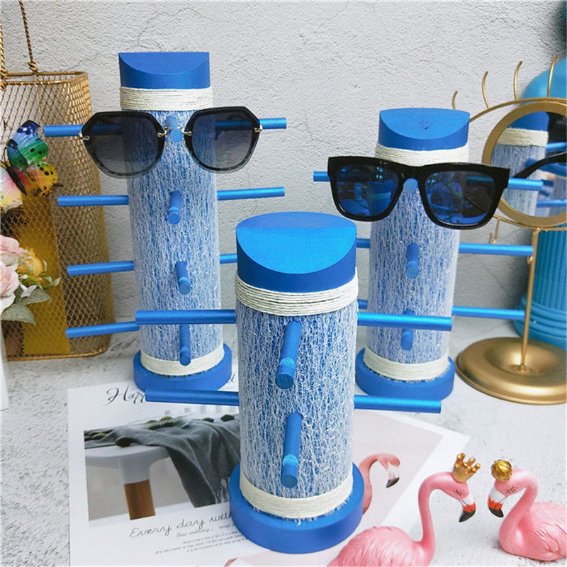 Solid wood glasses display stand display decorative props practical sunglasses sunglasses creative counter ornament storage bracket
