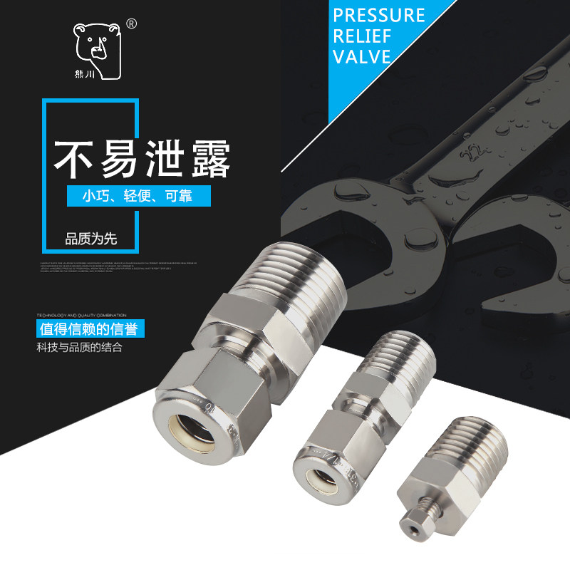 Bear Sichuan 316 stainless steel cutting sleeve joint PT threaded sleeve end straight through threaded straight terminal joint