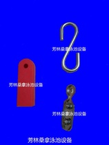 Swimming pool lane line hook Stainless steel hook Tightening hook Water line hook Divider line hook accessories