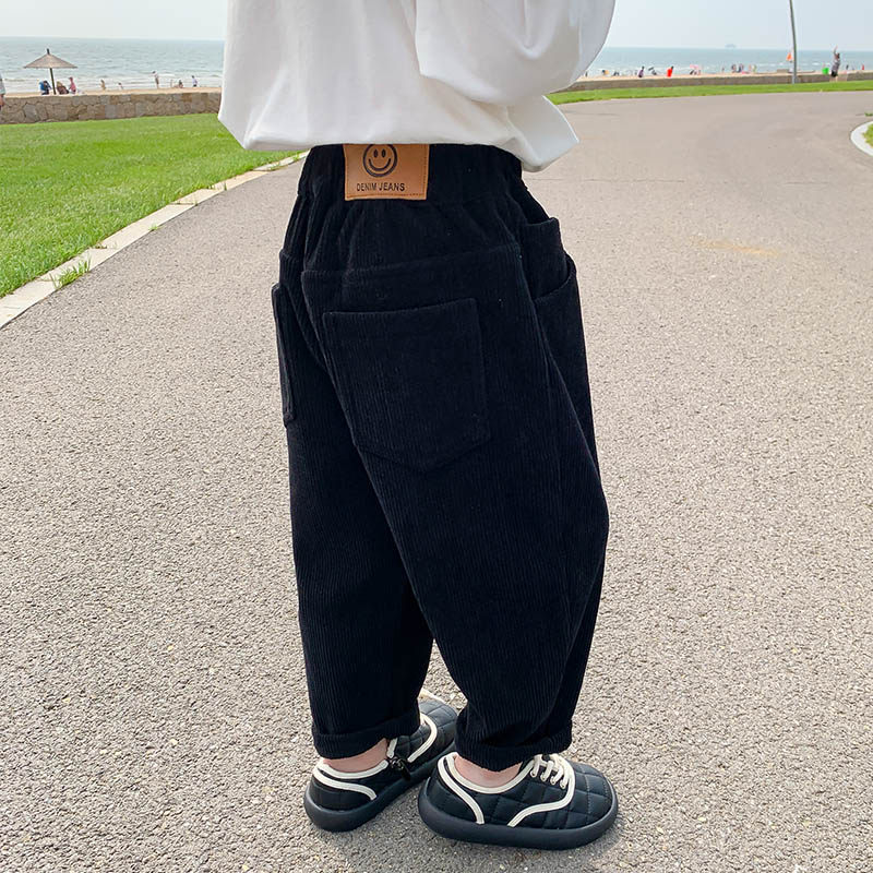 Boy gush pants integrated suede Children casual pants Boys Winter Thickening Baby Autumn Winter Style Boy Winter Clothing Tide-Taobao