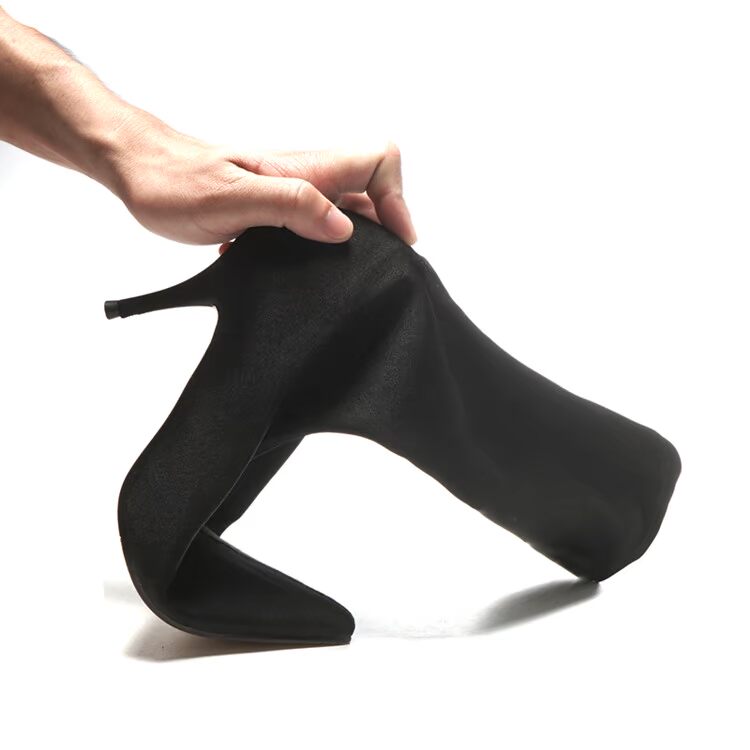 Giày cao gót nữ booties nữ mùa xuân và mùa thu 2018 mới Giày cao gót mũi nhọn trẻ em Giày cao gót mỏng gợi cảm - Giày ống bốt cổ ngắn