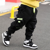 Boy gush pants handsome and casual autumn and winter Childrens autumn clothes Childrens work clothes Pants Baby Spring Autumn Child Clothing Ocean Gas Tide