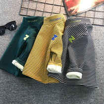 Boy Garsuede beating undershirt winter semi-high collar internal lap t boy baby thickened pure cotton T-shirt children warm blouses