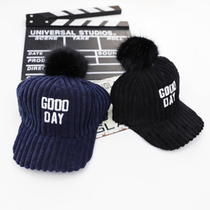 Korean Version Boy Hat Autumn Winter Fashion Children Duck Tongue Hat Tide Hat Baby Baseball Cap Winter Light Core Suede Cold Proof Hat