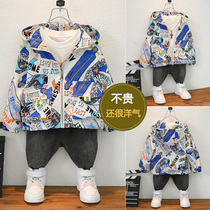 Childrens clothes boy jacket autumn style 2021 new middle and children autumn clothes with handsome mens baby childrens spring and autumn windsuits