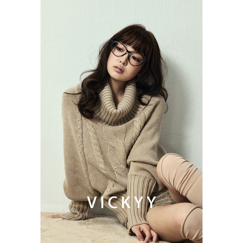 Vickyy|Winter Turtleneck Batwing Sleeve Loose Slimming Wool Blend Yarn Base Sweater Vickyy|Winter Turtleneck Batwing Sleeve Loose Slimming Wool Blend Yarn Base Sweater