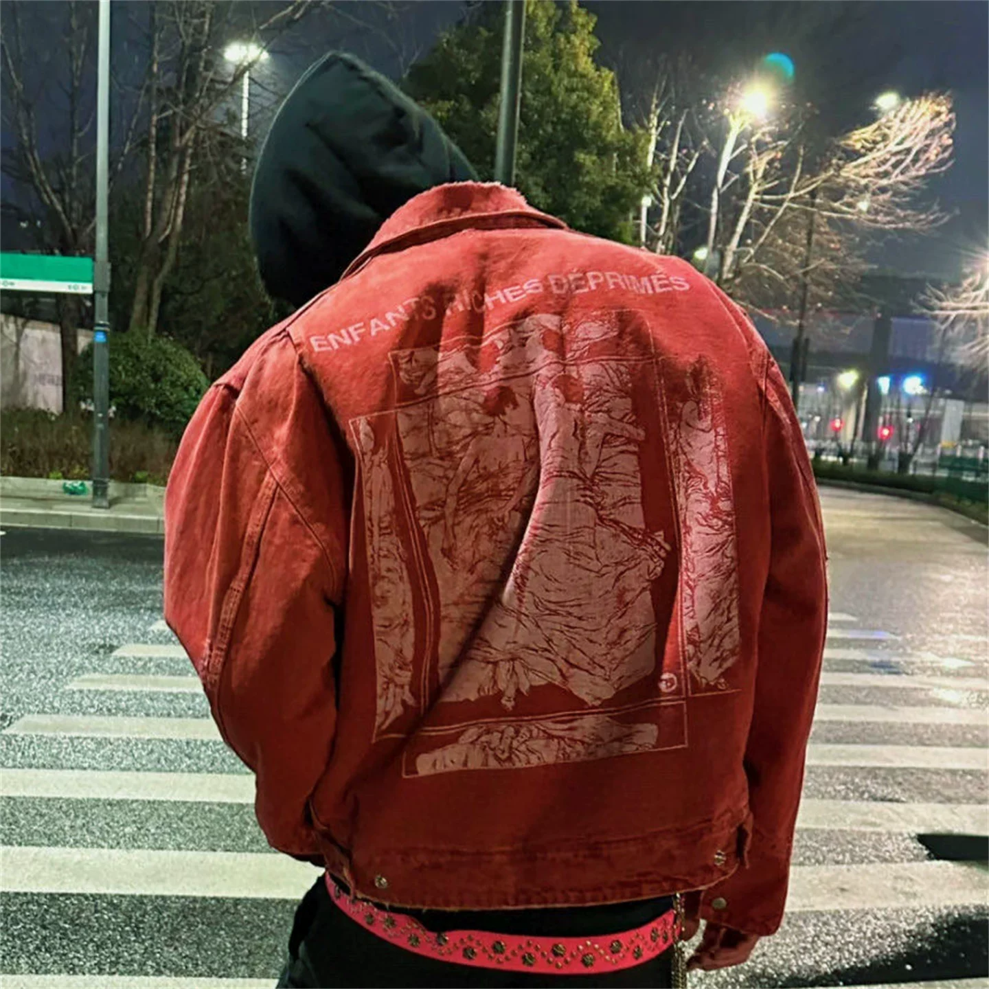 [Enfants Riches Deprimes血红色夹克尼龙面料ERD潮牌男女情侣外套]