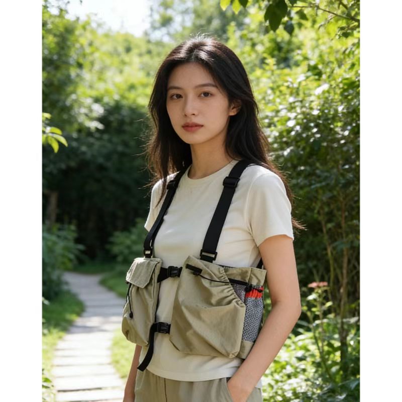 Outdoor Sports Hiking and Mountaineering Summer Breathable Mesh Vest for Men and Women, Multi-Functional and Water-Repellent