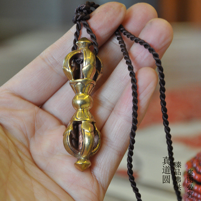 Nepal Copper Bau Gold Diamond Pestle Pendant Downpestle Bronze Bau Gold With Real Gold Exquisite Five King Diamond Peg.