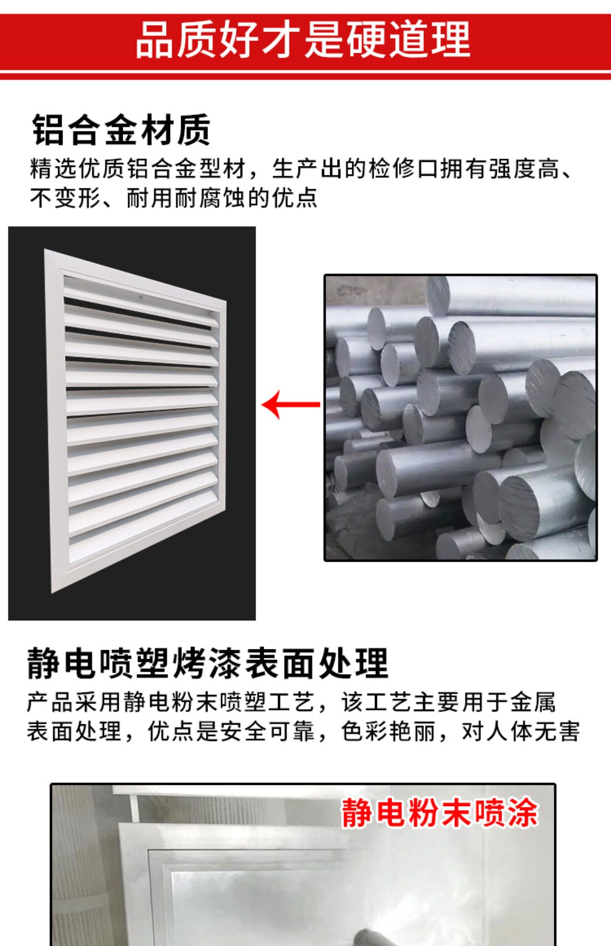 Алюминиевые жалюзи 铝合金百叶窗格栅栏出风口空调外机罩定制外墙防雨百叶排风通风口