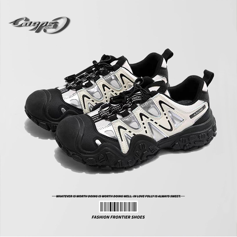 Carpe Diem White Deer Same Style Ugly-Cute Outdoor Hiking Shoes for Women, Niche Thick-Soled Couple Casual Sports Shoes Trendy