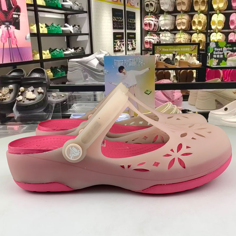 Crocs Women's Shoes, Crocs Beach Shoes, Outdoor Sandals, Thick-Soled Height-Increasing Summer Shoes, Carly Mary Jane 202455