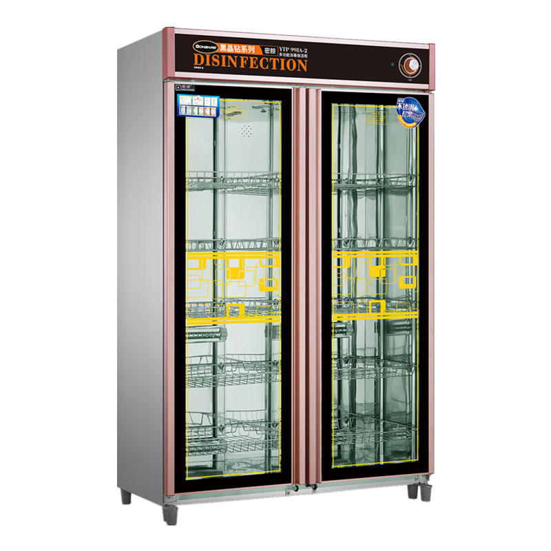Bunxiang YTP998A-2 Commercial Stainless Steel Cabinet Hotel Restaurant Open Double Door 800L UV Clean