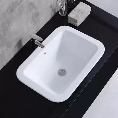 Taiwan semi-embedded washbasin basin ceramic square basin