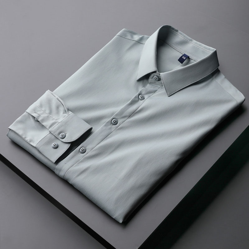 Full of details summer and autumn iron-free shirts men's long-sleeved trendy casual inch shirts professional slim formal business shirts