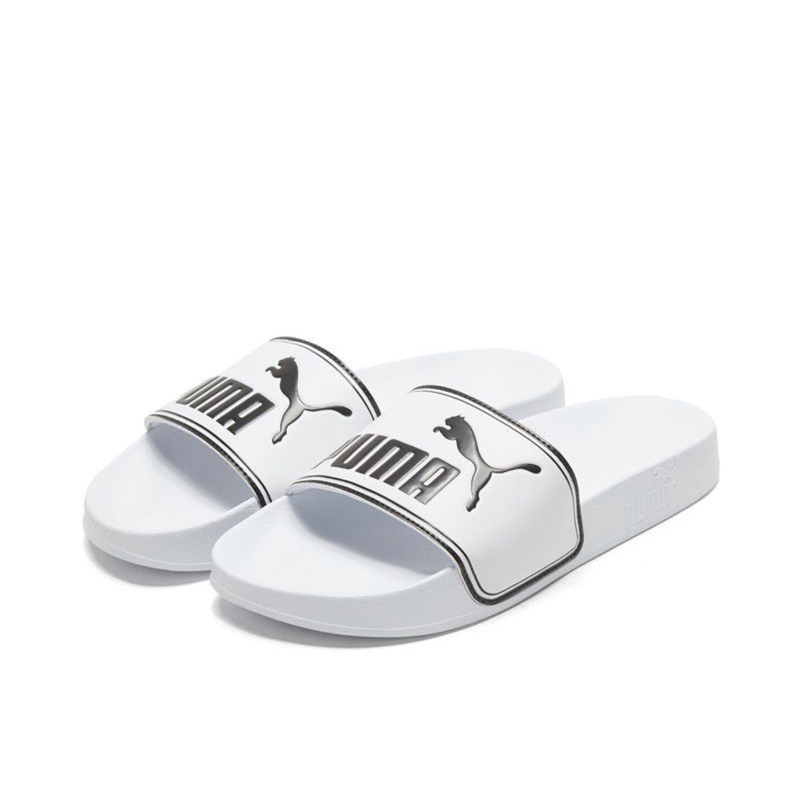 Puma Unisex Simple and Comfortable Outdoor Leather Patchwork Non-Slip Slip-On Sports Slippers