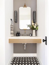 Simple modern bathroom mirror electroplated brass full-length mirror high-end hotel B&B wall-mounted mirror makeup mirror M647