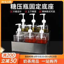 Sugar Pressure Bottle Fixed Base Sugar Press Jam Bottle Fixed Placed Stainless Steel Sugar Press Jam Bottle Rack Syrup Intake Rack