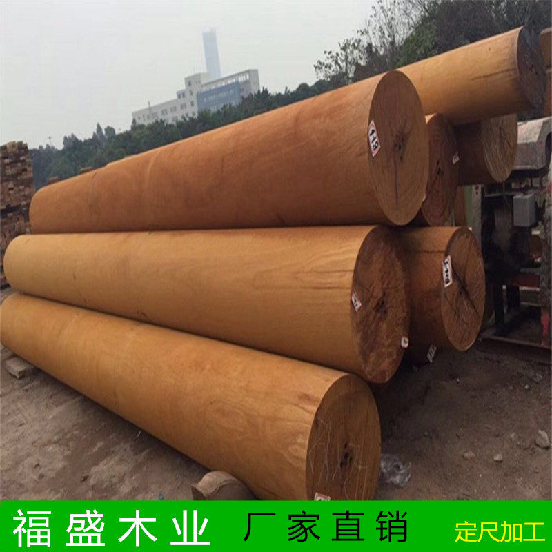 Pineapple grid column anti-corrosion wood ancient building beam solid wood outdoor gazebo temple log column eucalyptus wood large column