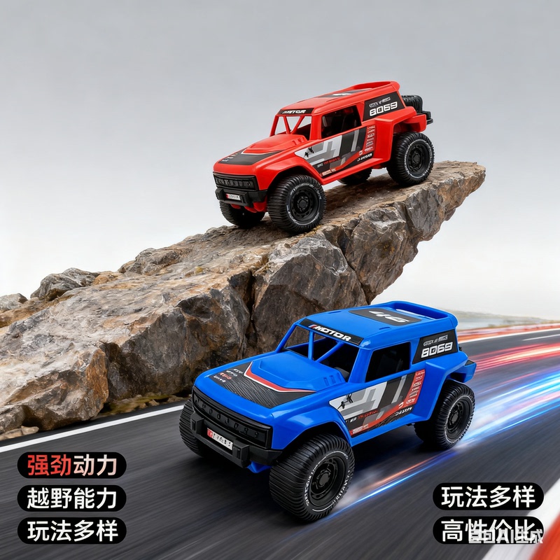 Factory Direct Sale Baja Racing Car No. 46 Inertial Sliding Off-Road Vehicle Model Creative Gift Children's Toy Car Extra Large