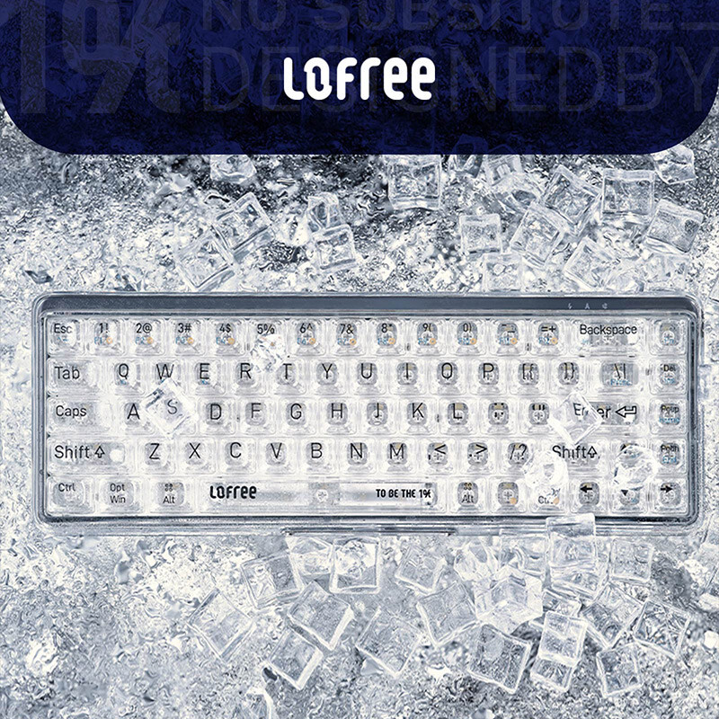 Lofree 1% Transparent Mechanical Wireless Bluetooth Keyboard for Mac Laptop iPad Mobile Keyboard