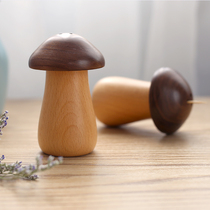Mushroom toothpick box Personality simple toothpick tube can European creative household living room dining room portable cotton swab storage box
