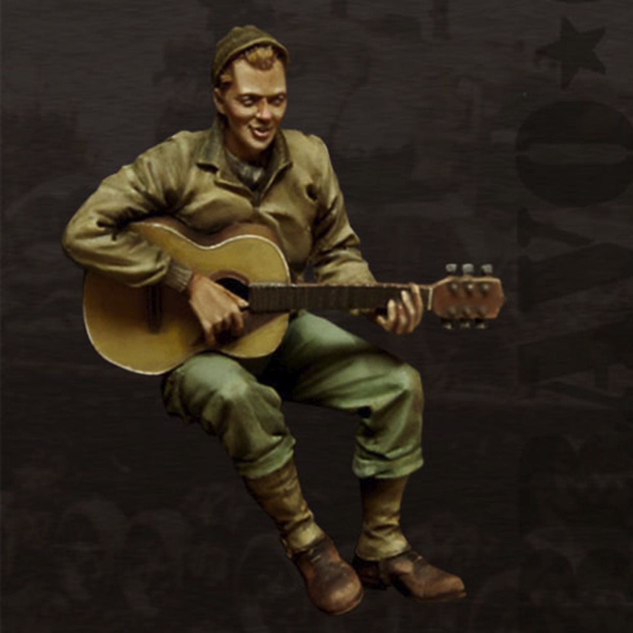 Crazy tourr 1/35 người lính nhựa mô hình WWII Người chơi guitar Mỹ GK mô hình tay trắng 339 - Capsule Đồ chơi / Búp bê / BJD / Đồ chơi binh sĩ mô hình jujutsu kaisen
