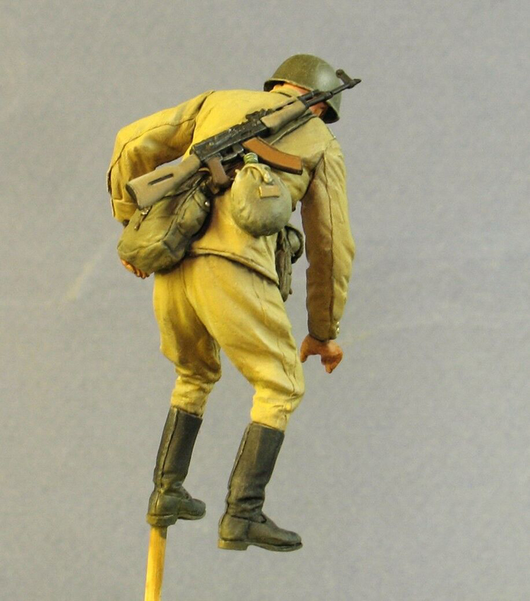 1/35 Lính nhựa Thế chiến II Pháo binh năm người gói GK mẫu trắng tay chiến tranh quân sự năng động 33 - Capsule Đồ chơi / Búp bê / BJD / Đồ chơi binh sĩ búp bê elsa