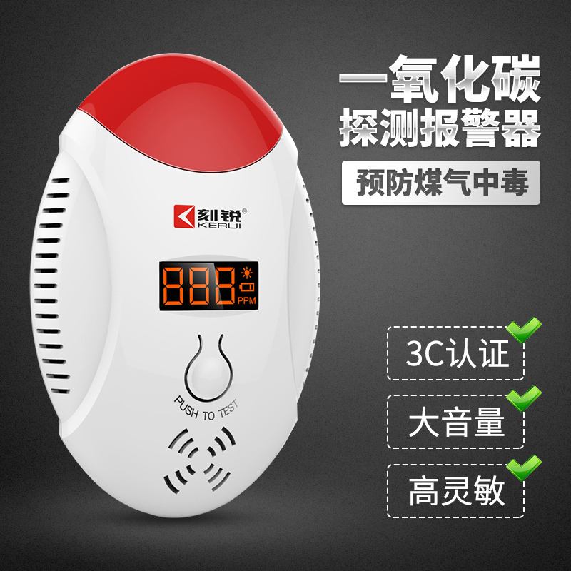 Gas Leak Detector Honeycomb Carbon Gas Siren Home Carbon Monoxide Siren Co Alarm