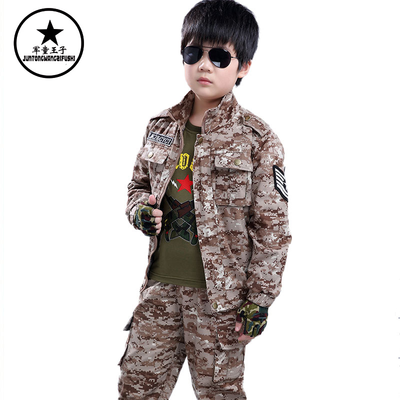 Military boy prince new boy camouflage suit set 2020 spring and autumn casual children's clothing Small and medium children's handsome military uniform