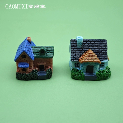 Реалистичная маленькая вилла, домик, настольная кукла, микро пейзаж