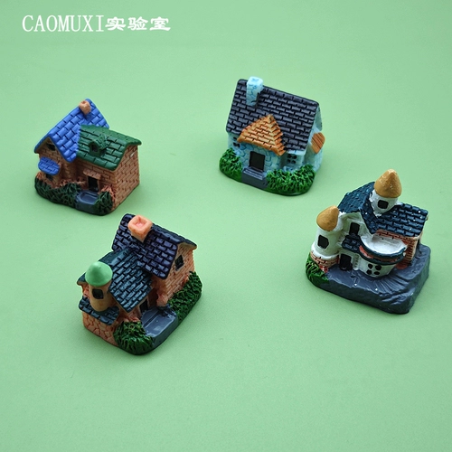 Реалистичная маленькая вилла, домик, настольная кукла, микро пейзаж