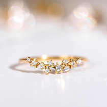 Wing | GALAXY SMALL NIGHT SONG 18k inlaid drilling stars Withdrawal Beautiful Radians with long and original design