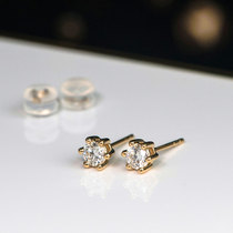 Wing｜Weixing 18k gold diamond stud earrings in the basic section of the extraordinary