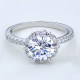 Wedding proposal imitation moissanite pair ring 2.5 carat fake diamond ring snowflake zircon decoration niche design ring for women