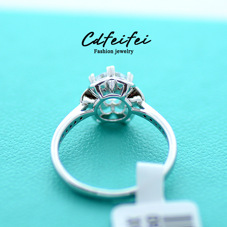 Nhật Bản và Hàn Quốc mô phỏng nhẫn kim cương nữ mô hình kim cương zircon móng vuốt cầu hôn hipster hoang dã hoa hồng trái tim tám mũi tên nhẫn nhẫn nam
