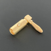 7MM large wire diameter pure copper 4mm banana plug elbow banana head speaker speaker wire right-angle connector 90 degree protection line