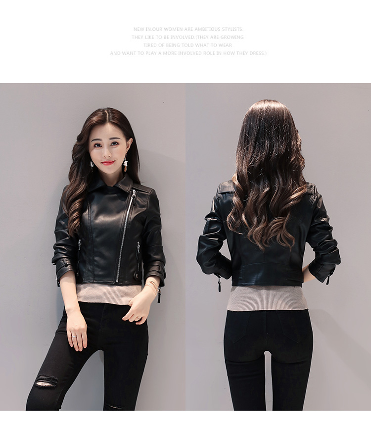 Phụ nữ da nhỏ của áo khoác ngắn Hàn Quốc Slim mỏng của phụ nữ áo khoác da giả da cừu cao eo siêu ngắn áo khoác áo da nu