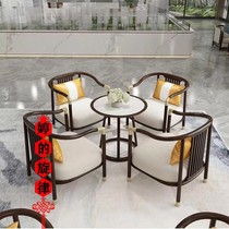 Sales office negotiation table and chair combination new Chinese reception sofa coffee table seat simple light luxury lobby one table four chairs