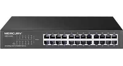 MERCURY Mercury S124D 24-port 100M Switch Steel shell Desktop Network monitoring extension Cable