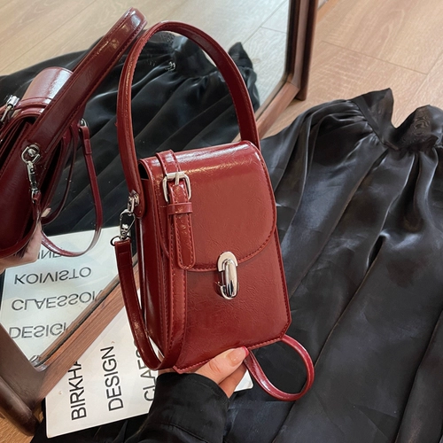 Красная портативная небольшая сумка, летняя сумка через плечо, премиум класс