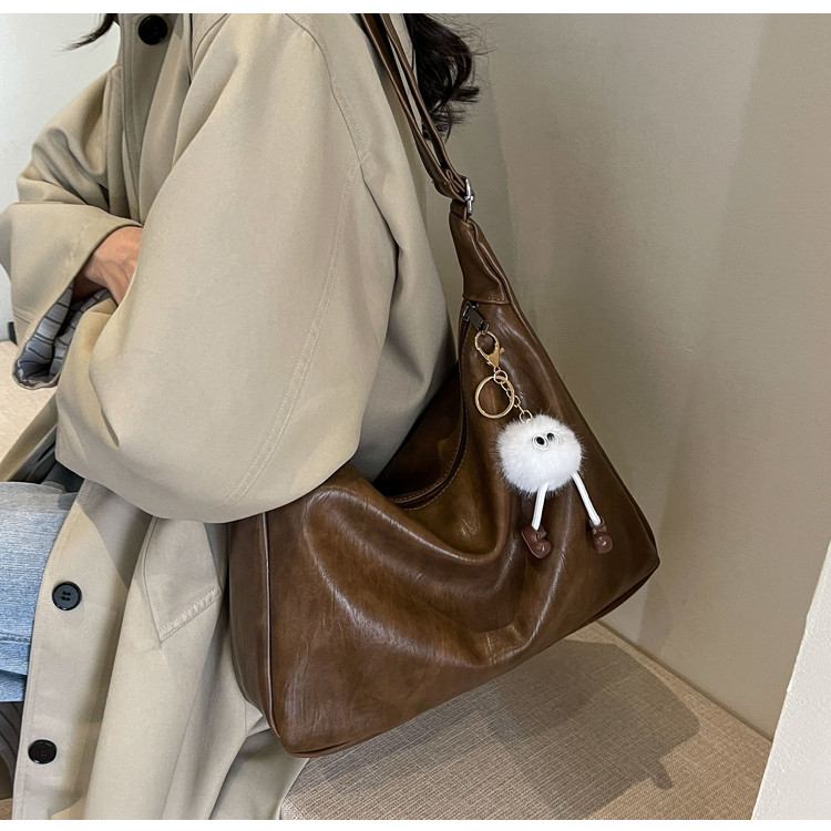 Women's Versatile Casual Shoulder Bucket Bag For Work And Travel_voghion.com