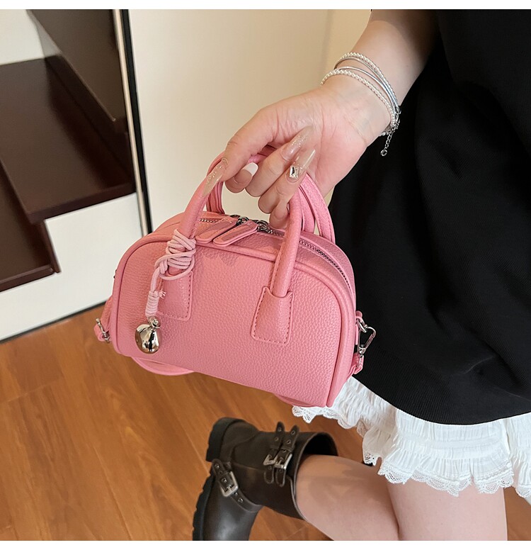 Borsa a tracolla rossa da donna, piccola borsa a secchiello tote_voghion.com