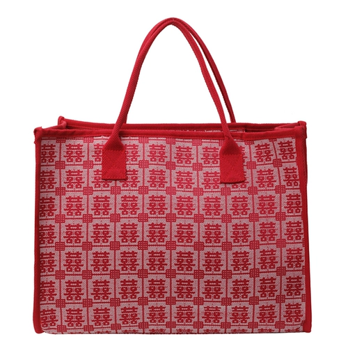 Красная вместительная и большая сумка через плечо для невесты, сумка на одно плечо, китайский стиль