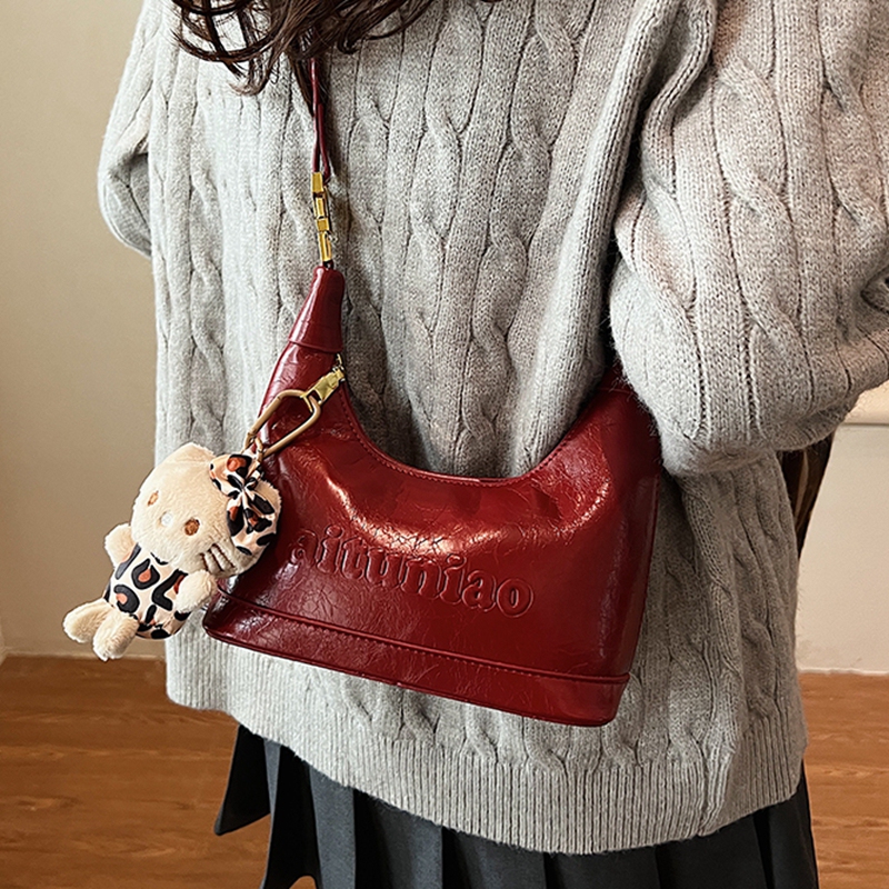 Retro Red Small Bag for Women 2026 New Fashion Popular Versatile Crossbody Bag Hot Style Super Popular Hand-Held Dumpling Bag