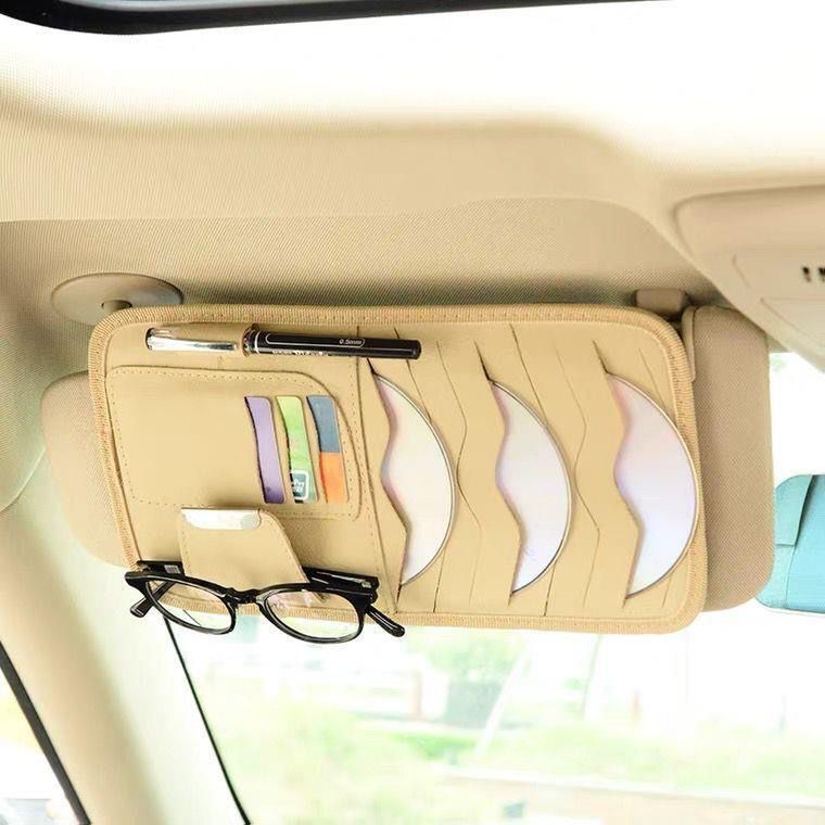 Car Cd Clip On-board Cd Bag Multifunction Visor Jacket Containing set CD disc Disc Bag Card Cashier Bag-Taobao