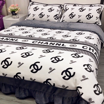 Winter Thickened Milk Velvet Four-Piece Set Anti-Static Coral Velvet Duvet Cover Bed Sheet 2025 New Flannel for Bed Use